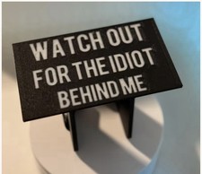 Funny Truck Hitch Cover Idiot Behind Me - 3d Printed Fits 2 Receivers Funny Truck Hitch Cover Idiot Behind Me - 3d Printed Fits 2 Receivers