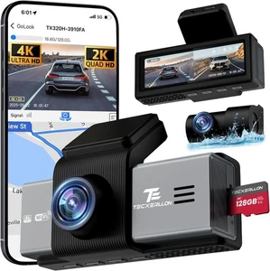 Dash Cam Front and Rear, 4K Dash Cam with ADAS, Dash Camera for Cars with 170°