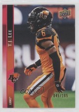 2021 Upper Deck CFL Red 45/165 TJ Lee #182 o1h