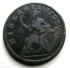 1723 Wood's Hibernia Ireland 1/2 Half Penny George I Colonial Coin V.G. Cond. — photo 2