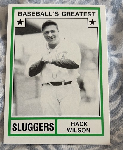 Hack Wilson [Tan Back] #23 1982 TCMA Greatest Sluggers card