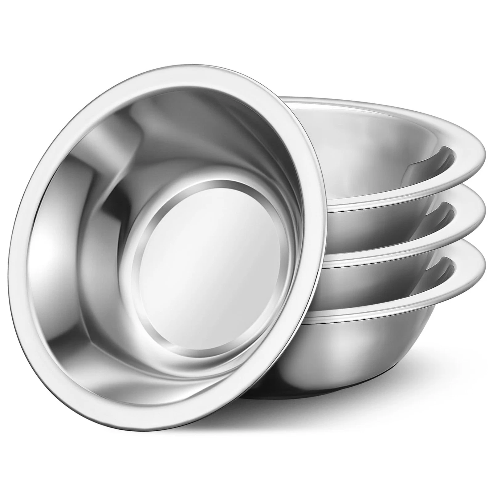 304(18/8) Stainless Steel Mixing Bowls for Kitchen, 4 Pack 6.3" 13.67 fl.oz Meta