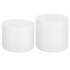 Round Foam Cake Dummy, 6"x 3",6"x 4" White Fake Cake Circles Dummies, 1Set