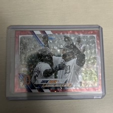 Snow Tigers 2021 Topps Update Series #US155 Pink Foil /199 Miguel Cabrera Tigers