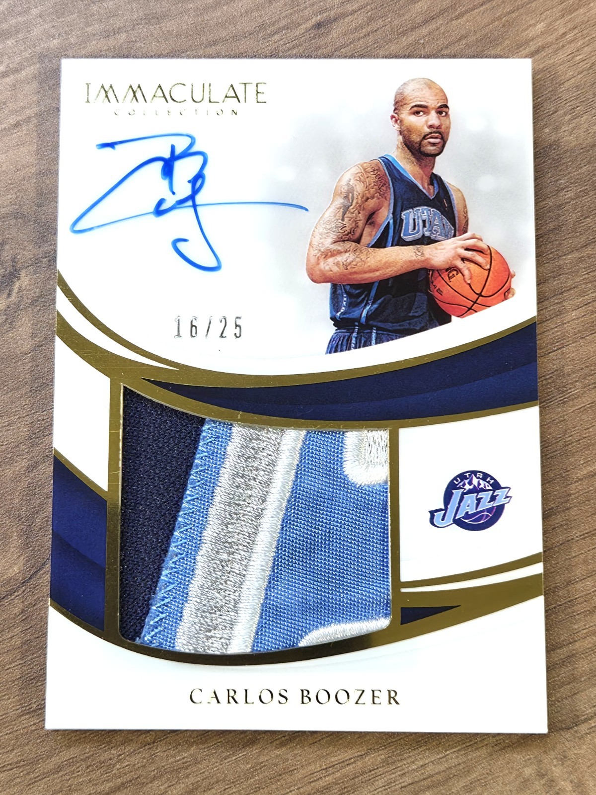 2018-19 Panini Immaculate Collection Carlos Boozer 4-CLR Patch Auto 16/25