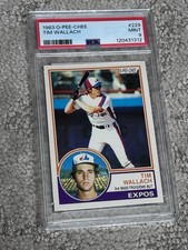 PSA 9 BASEBALL CARD 1983 O-PEE-CHEE OPC MONTREAL EXPOS TIM WALLACH