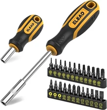 26-Piece Magnetic Security Torx Screwdriver Bit Set - 1/4 inch Magnetic Bit Driv