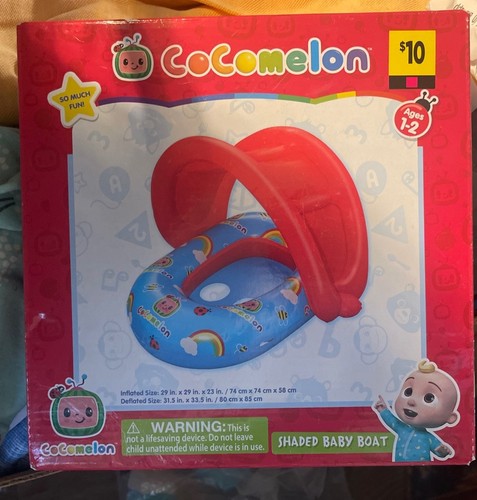 Cocomelon Galleggiante Piscina Zattera Ombreggiata Bambino Barca Coperta Età 1-2 - Foto 1 di 3