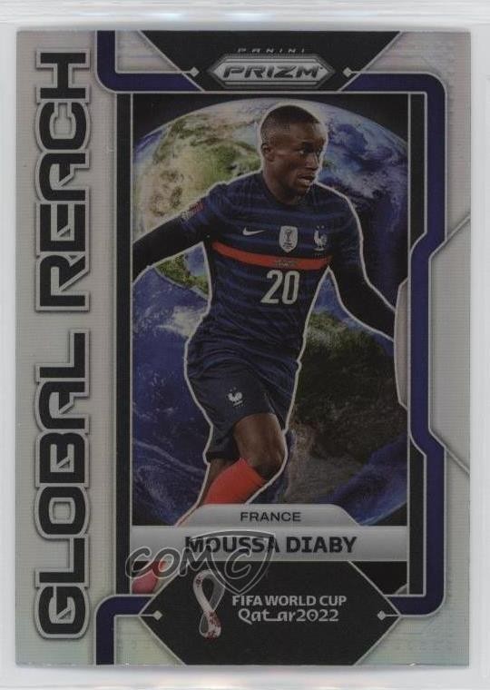 2022 Panini Prizm World Cup Qatar Global Reach Silver Moussa Diaby #8 12pq