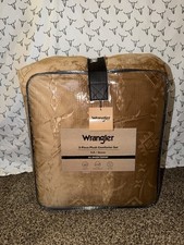 Wrangler Full/Queen 3-Piece Plush Comforter Set Brown Southwestern All Seasons