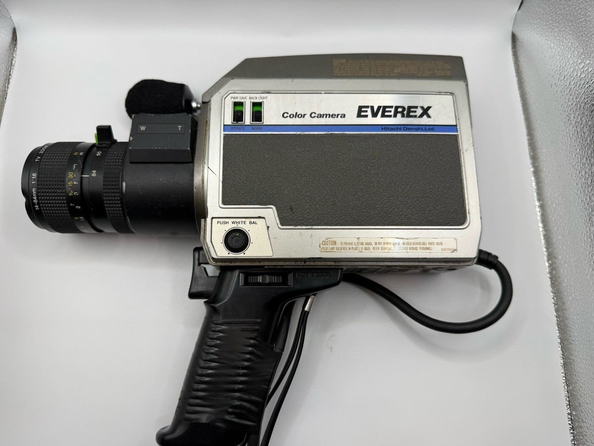 Everex GP-41DU Hitachi Denchi Vintage Color Camera Untested CCTV