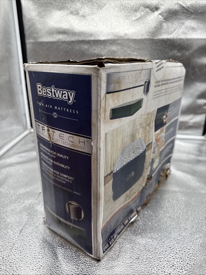 Colchón de aire doble Bestway 67883E Tritech Fashion Flock 20" con bomba incorporada. s5 Foto 3 de 4