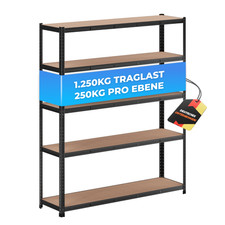 ALL Premium Schwerlastregal 1250KG Traglast f&uuml;r Lager & Keller in 10 Gr&ouml;&szlig;en