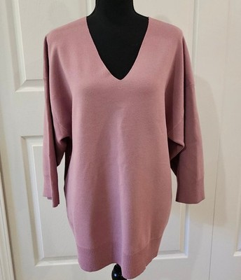 Aritzia Wilfred Free Sweater ''Souvenir'' Oversized V Neck Size 2 (S/M) Peachy 