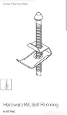 Kohler 1177160 Hardware Kit- Self Rimming Qty 12