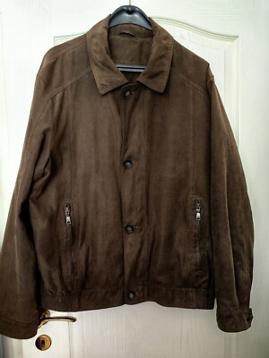 Westbury By C&A Faux Suede Lightweight Authumn Jacket Casual Brown 54C