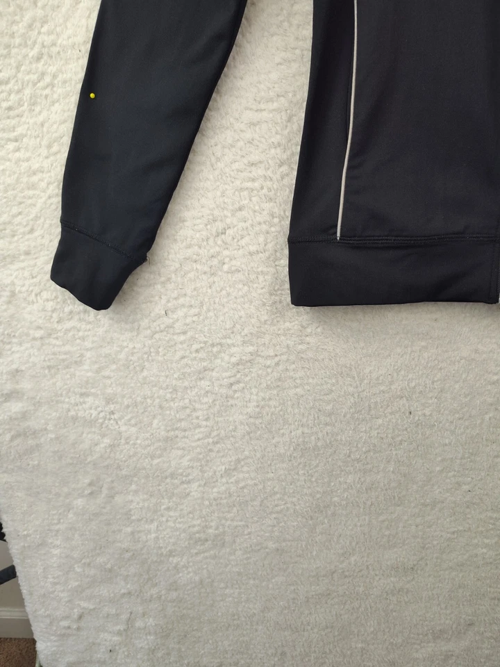 Sudadera BCBG Maxazria Mujer Pequeña Negra Mezcla de Poli Manga Larga Cremallera Completa Foto 4 de 4