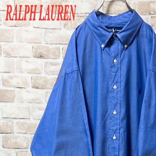 Ralph Lauren Long Bd Shirt 17 Blue Pony Embroidery Yarmouth eBay