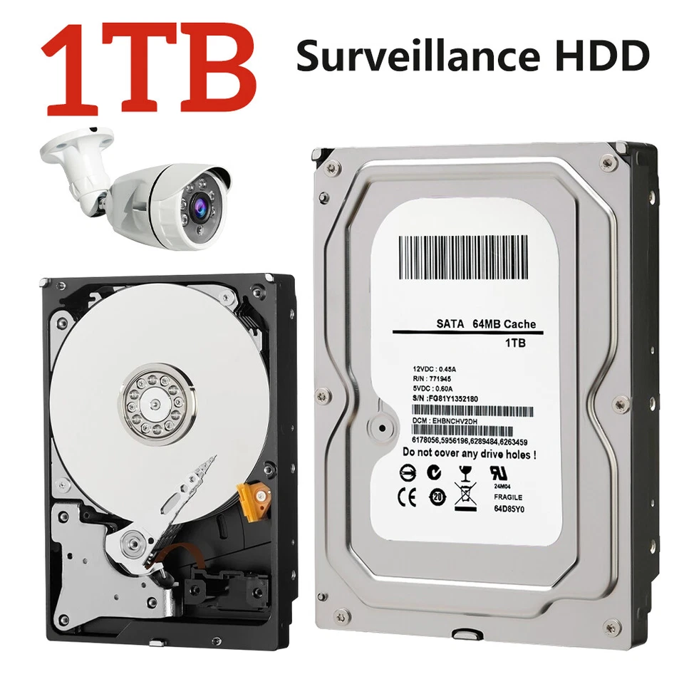1TB Hard Drive For CCTV Surveillance Camera System HDD - Image 2 of 4