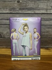 Simplicity Pattern 8634 New Uncut Batgirl Sports Bra Top Leggings Sz XS-XL