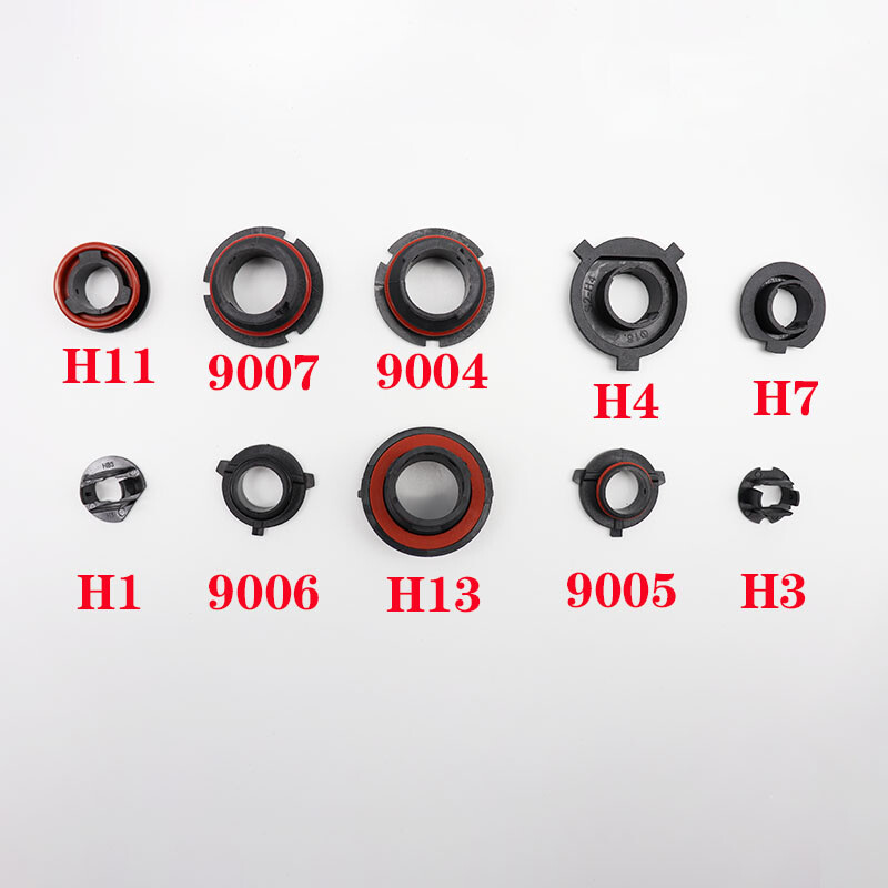2Pcs LED Headlight Bulb Base Adapter Socket Retainer  9004/9005/9006/H7/H4/H3/H1