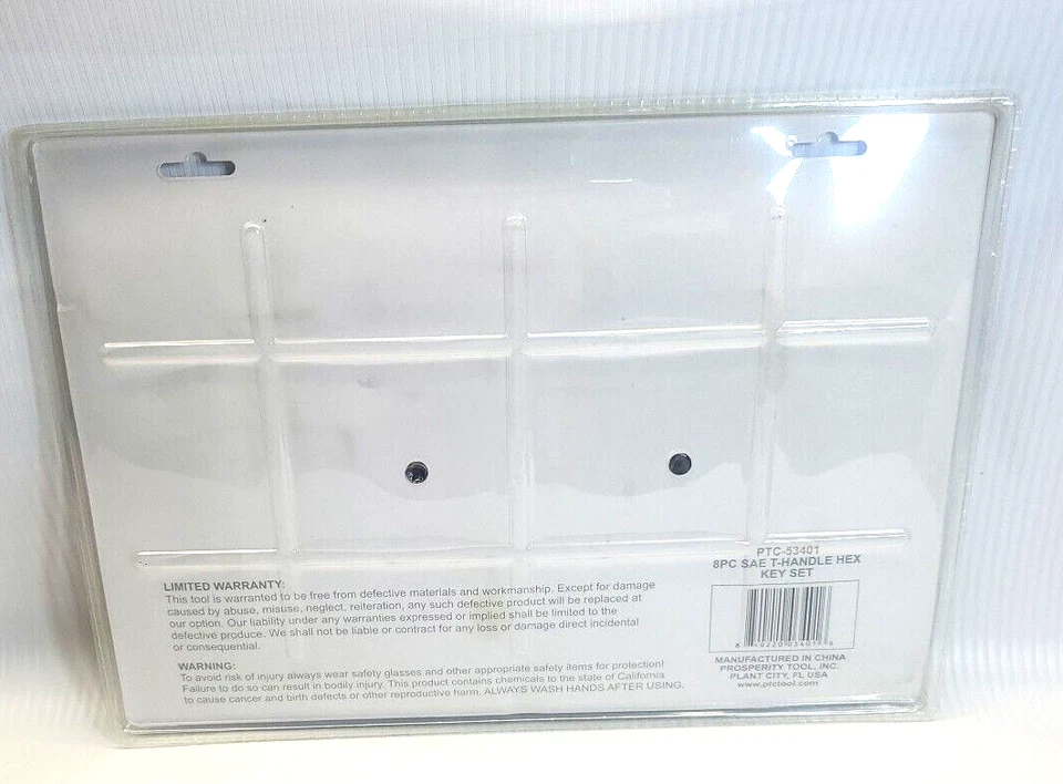 T-Handle Hex Key Set Standard SAE 8 Pc 1/8,3/32, 5/64,5/32 9/64,3/16, 7/32,1/4 - Image 4 of 4