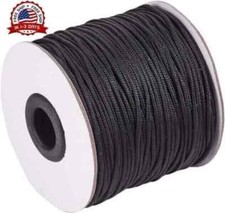 1.5mm 100 Yard Black Nylon Cord Wind Chime Cord Replacement Braided Blind String