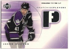 Jason Allison 01-02 UD Challenge for the Cup Franchise Players Game Used Jersey