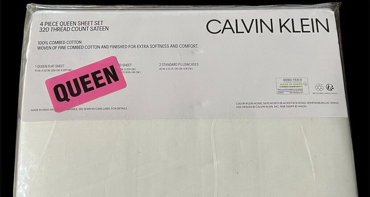 Calvin klein 320 thread count combed cotton sheets sales