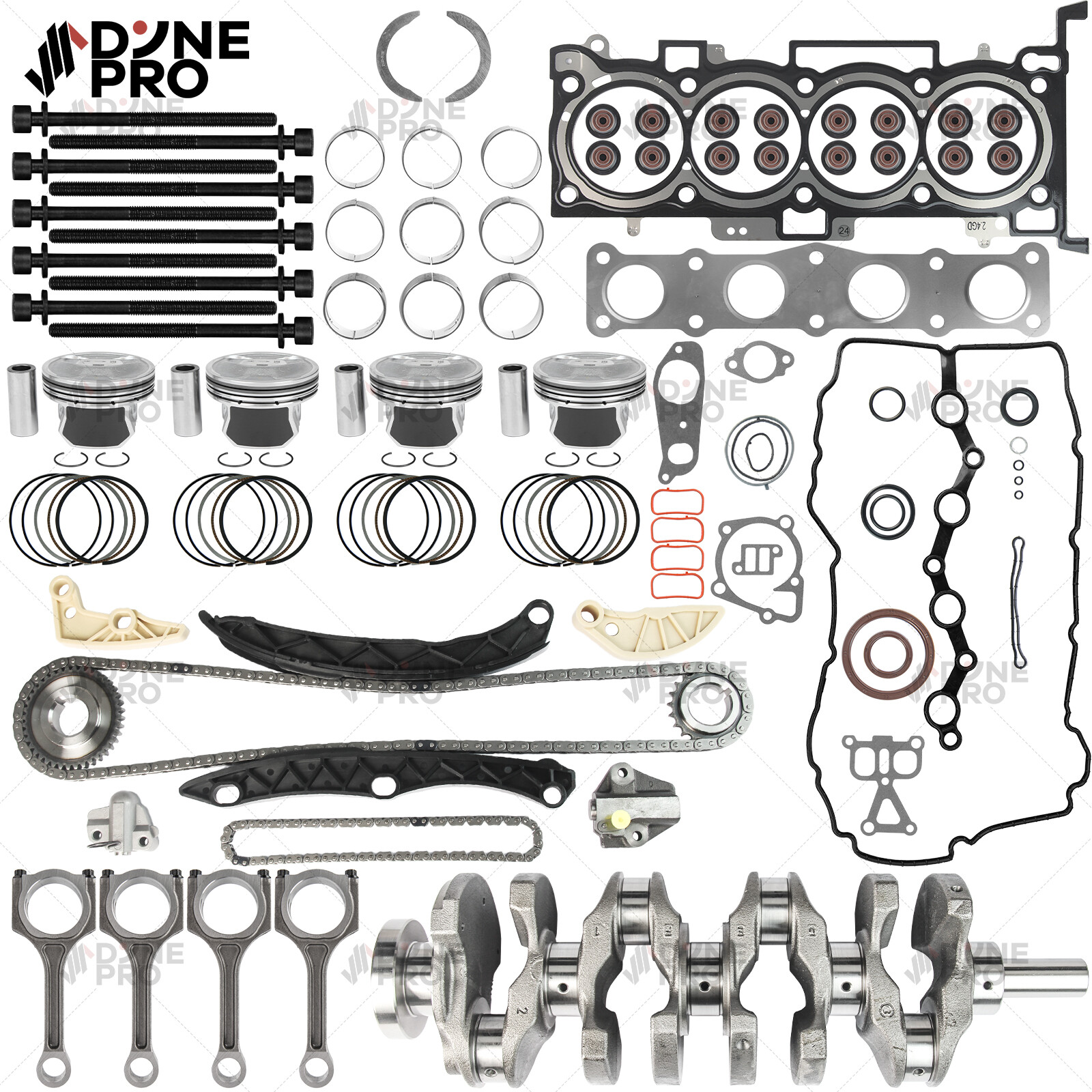 G4KJ 2.4L Engine Rebuild Overhaul Kit for Hyundai Sonata Kia Optima Sorento US