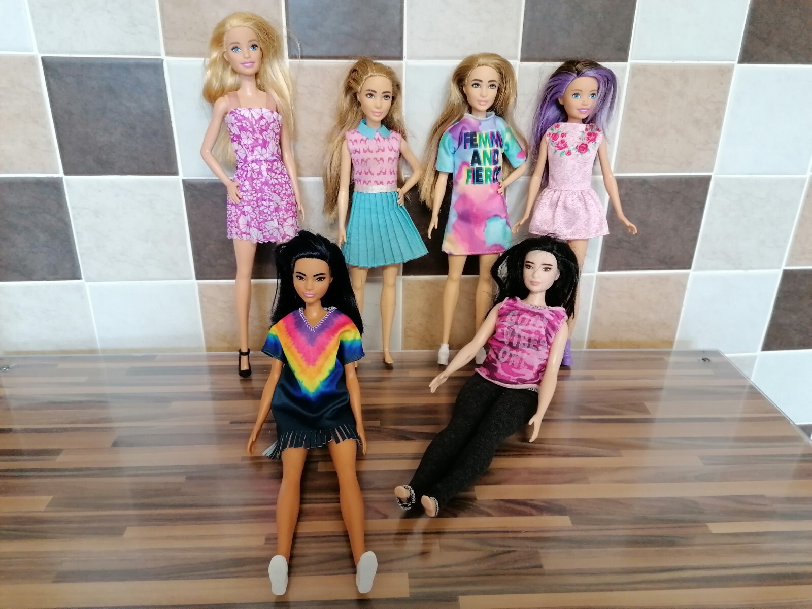 Mattel Fashionistas Barbie and Skipper Doll Bundle x 6 ~ Curvy and Short Dolls