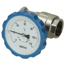 Wesa-ISO-Therm-Pumpen-Kugelhahn 1" SKB mit Thermometergriff