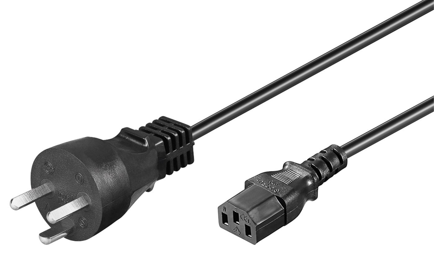 MicroConnect Power Cord DK 5m IEC320 EDB.  Danish power plug, black