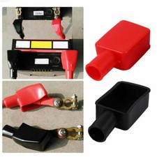 2Pcs Car Battery Negative Positive Terminal Cover Caps Boat Insulating Protector