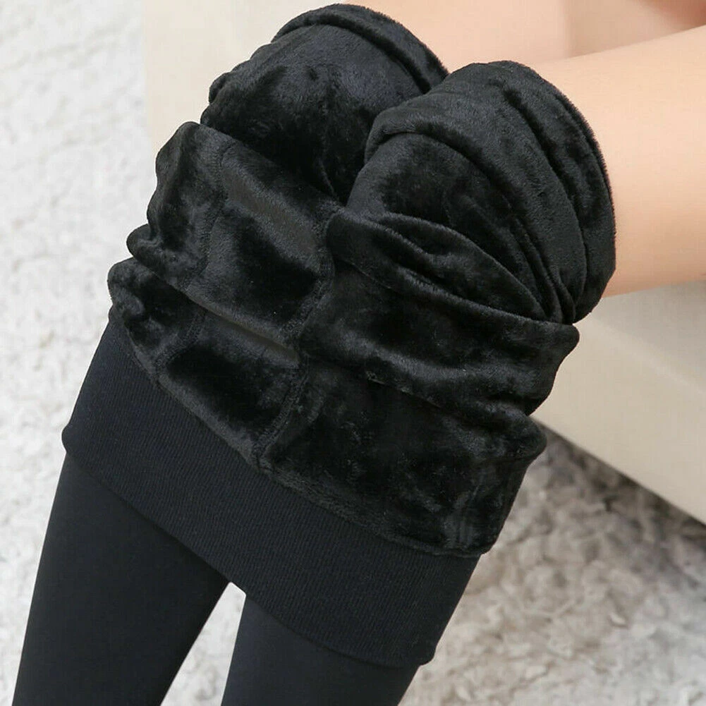 New Women's High Waist Thick Warm Winter Fleece Lined Leggings