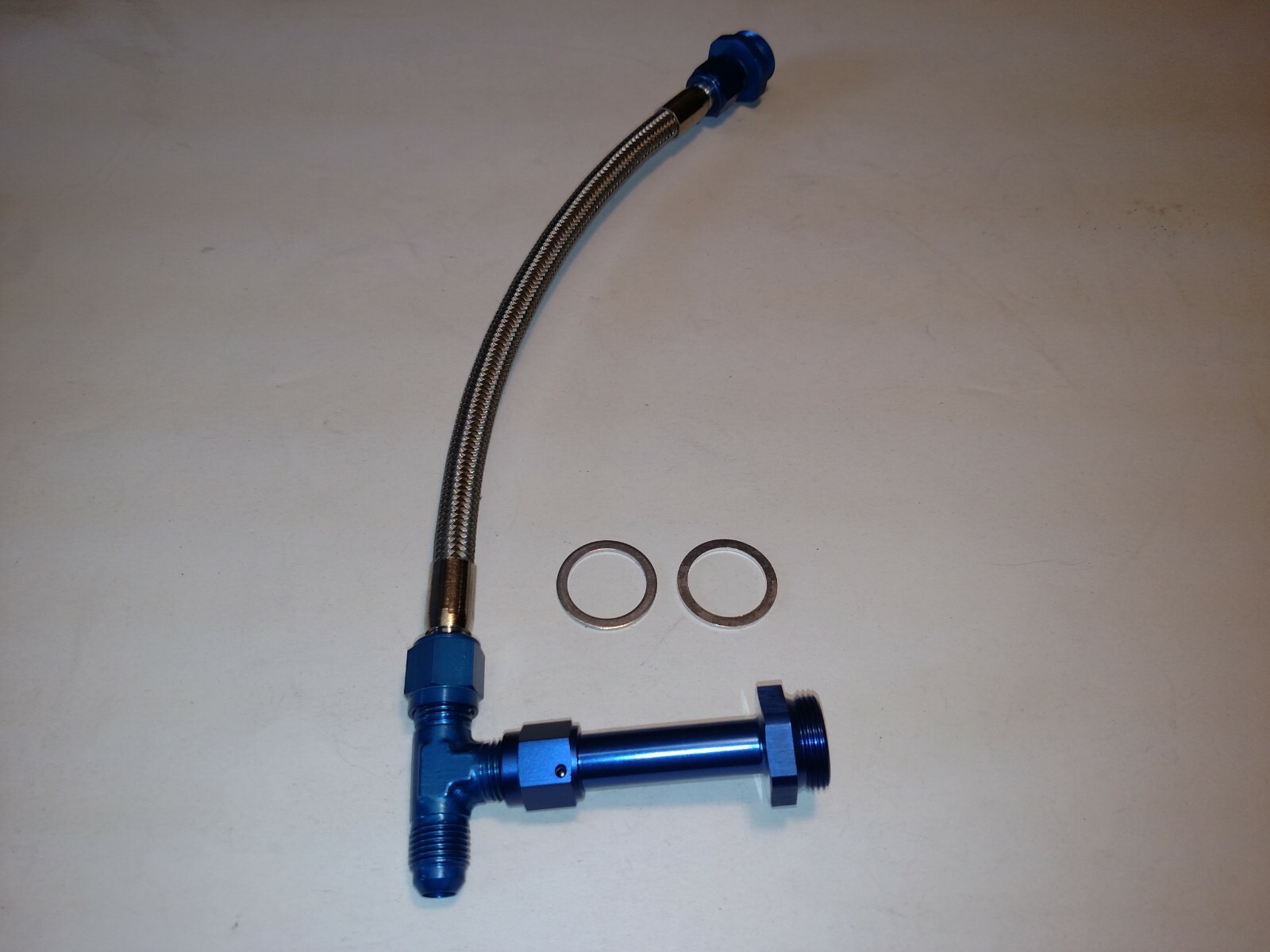 6AN STAINLESS STEEL DUEL FEED FUEL LINE HOLLEY CARBURETOR FOR 4160 BLUE