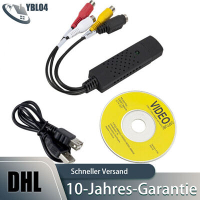 USB 2.0 Audio Video Grabber Konverter-Composite VHS Digitalisieren DVD Übertrage