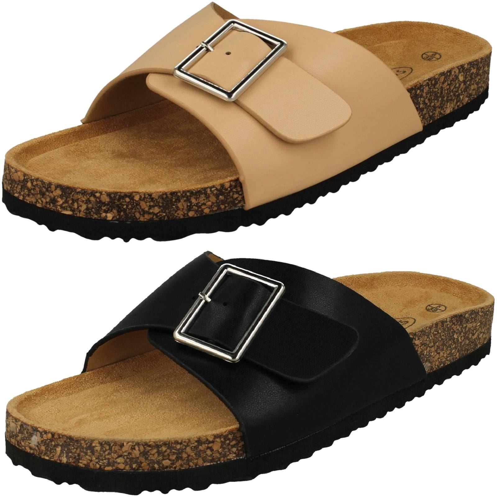 APL Sandali donna a pois F0R0413 con dettagli fibbia muletto