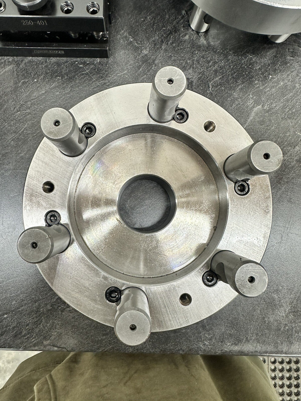 Toolmex 8" Lathe Chuck Adaptor Plate Set Tru D18 Made In Poland 3875