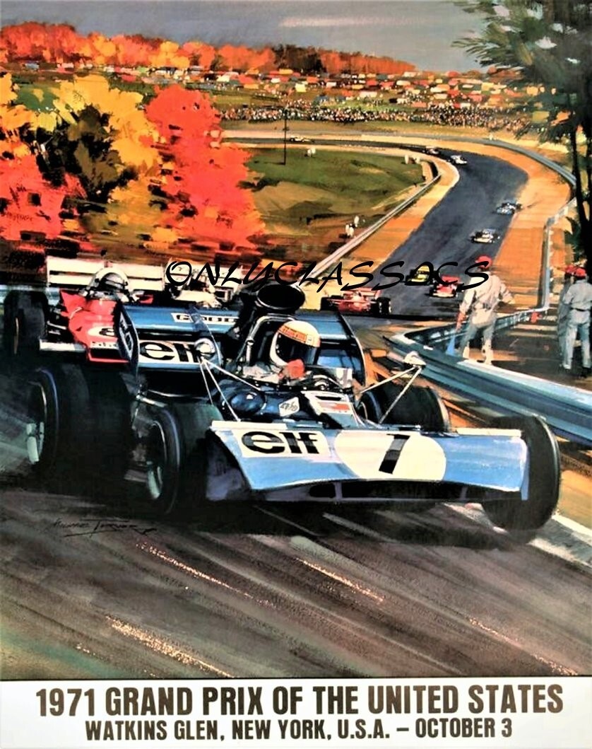 1971 GRAND PRIX OF THE UNITED STATES WATKINS GLEN USA 11X17 POSTER