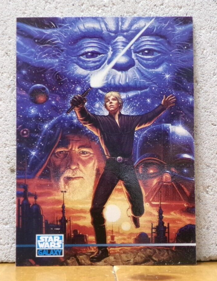 STAR WARS GALAXY ORIGINAL TRILOGY ART TRADING CARD THE FOUR JEDI