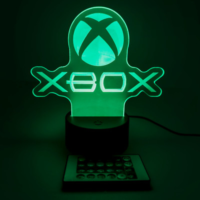   CNC Engraved Xbox LED Edge Lit Night Light Sign w/ 16 Color Remote