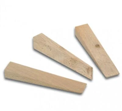 48 cales en bois dur Bohle 95 x 19 x 2/15 mm calage/vitrage/emballeurs