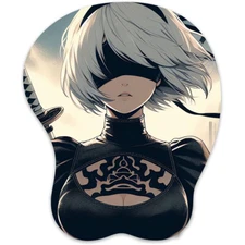 3D Mousepad Oppai Mouse pad with Wrist Rest Pain Relief Anime Manga pad 2B