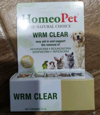    Lot Of 3 HomeoPet WRM Clear Natural Worm Treatment FREE SHIP