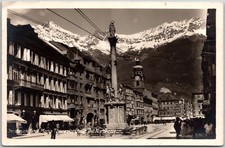 Innsbruck Tirol Maria Theresiastrabe Mit Nordkette Real Photo RPPC Postcard