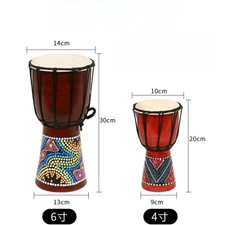 Mini Djembe Hand Drum 4 Inch 6 Inch Tribal Toy Drum Handmade Craft Prop