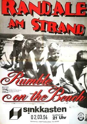 RUMBLE ON THE BEACH 1994 FRANKFURT - orig. Concert Poster - Plakat A1 F/U 752
