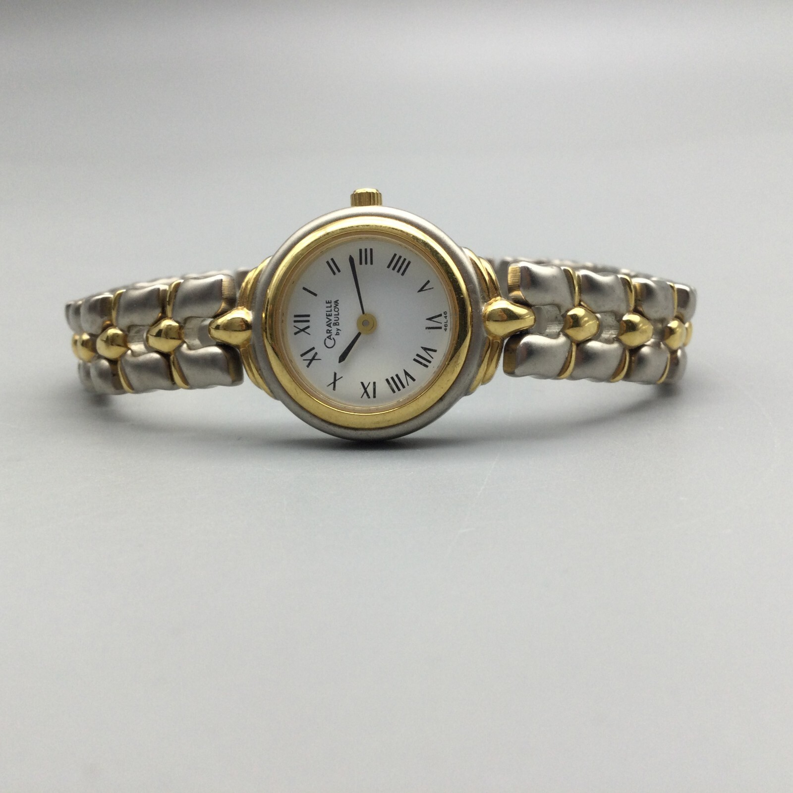 Caravelle by Bulova Watch Women Silver Gold Tone 44L55 New Battery 7.25