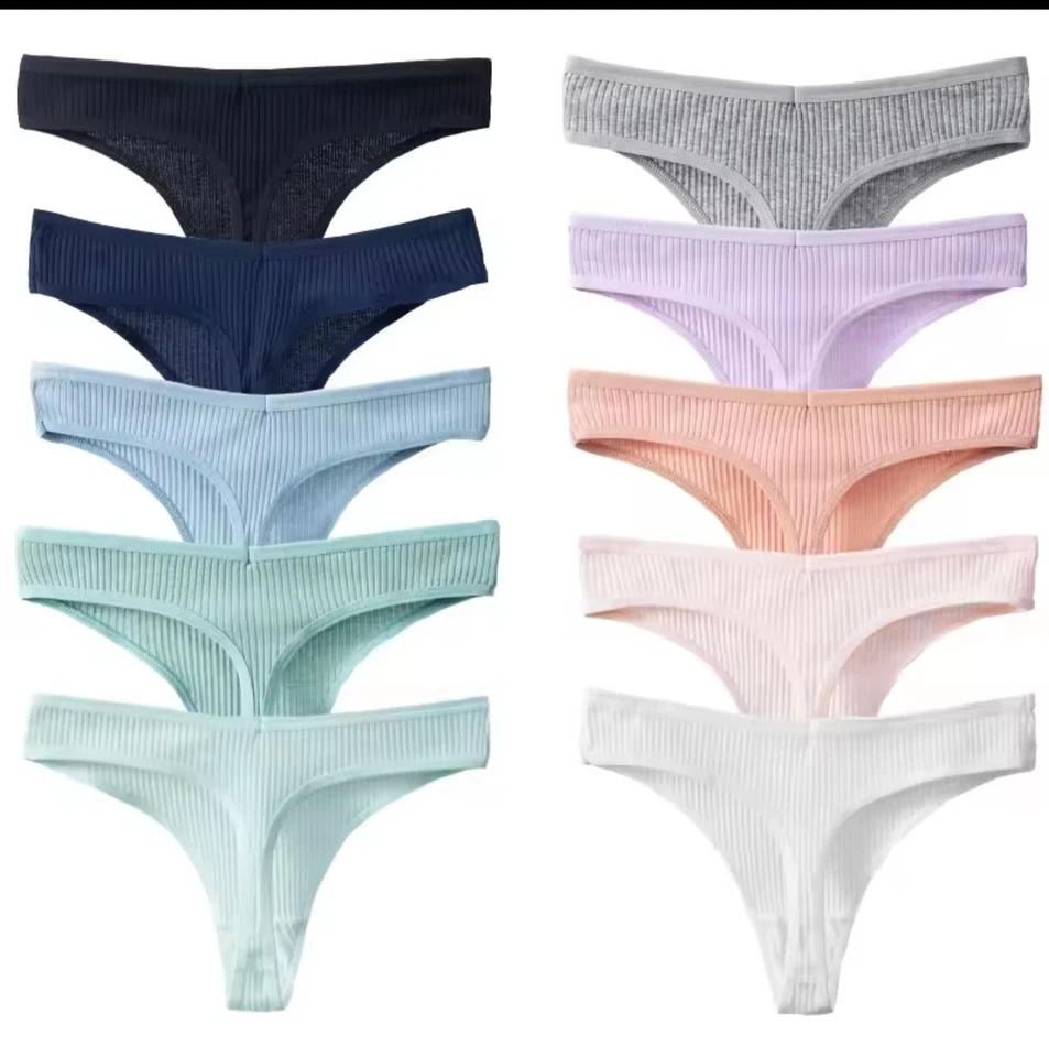 Damen String Tanga Set 10er Spitze String Panty Baumwolle Unterwäsche M 38 - Bild 2 von 4